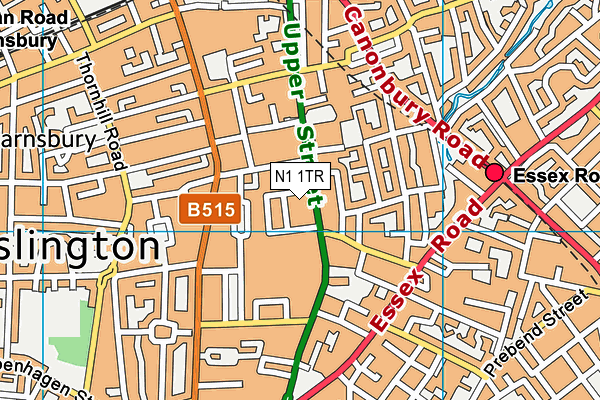 N1 1TR map - OS VectorMap District (Ordnance Survey) N1 1TR map - OS VectorMap District (Ordnance Survey)