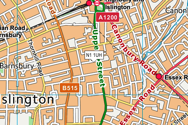 N1 1UH map - OS VectorMap District (Ordnance Survey) N1 1UH map - OS VectorMap District (Ordnance Survey)