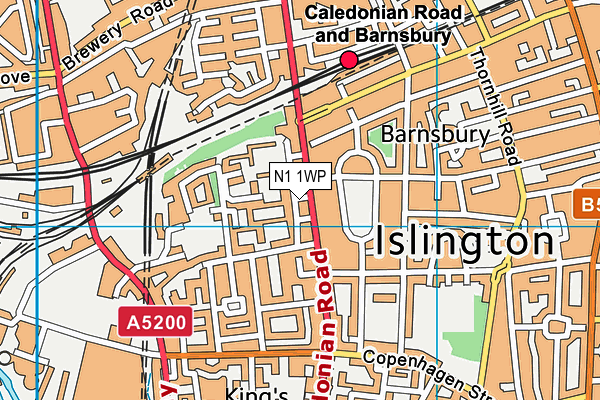N1 1WP map - OS VectorMap District (Ordnance Survey) N1 1WP map - OS VectorMap District (Ordnance Survey)
