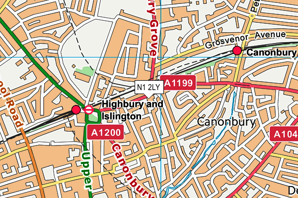 N1 2LY map - OS VectorMap District (Ordnance Survey) N1 2LY map - OS VectorMap District (Ordnance Survey)