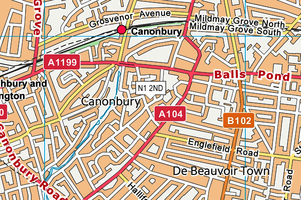 N1 2ND map - OS VectorMap District (Ordnance Survey) N1 2ND map - OS VectorMap District (Ordnance Survey)