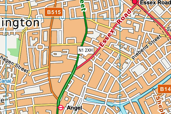 N1 2XH map - OS VectorMap District (Ordnance Survey) N1 2XH map - OS VectorMap District (Ordnance Survey)