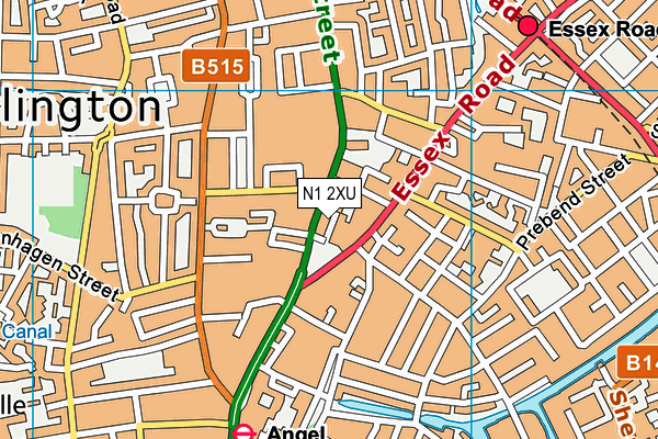 N1 2XU map - OS VectorMap District (Ordnance Survey) N1 2XU map - OS VectorMap District (Ordnance Survey)
