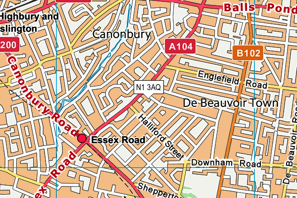 N1 3AQ map - OS VectorMap District (Ordnance Survey) N1 3AQ map - OS VectorMap District (Ordnance Survey)