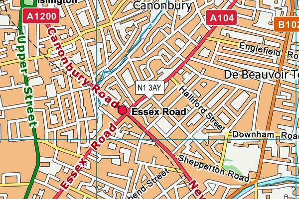 N1 3AY map - OS VectorMap District (Ordnance Survey) N1 3AY map - OS VectorMap District (Ordnance Survey)