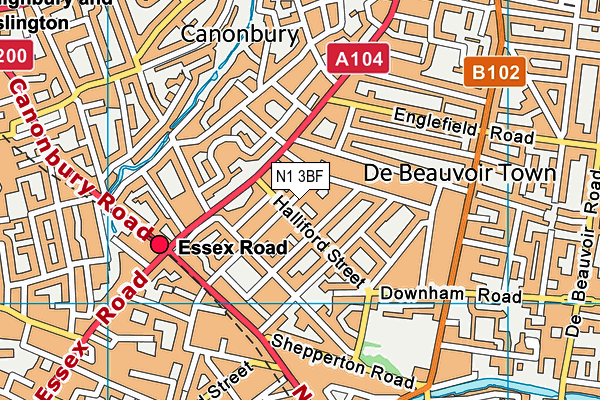 N1 3BF map - OS VectorMap District (Ordnance Survey) N1 3BF map - OS VectorMap District (Ordnance Survey)