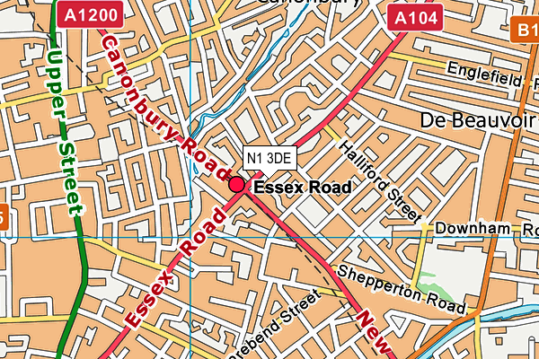 N1 3DE map - OS VectorMap District (Ordnance Survey) N1 3DE map - OS VectorMap District (Ordnance Survey)