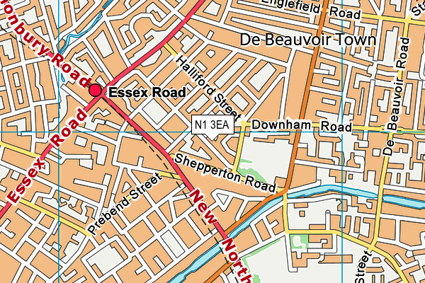 N1 3EA map - OS VectorMap District (Ordnance Survey) N1 3EA map - OS VectorMap District (Ordnance Survey)