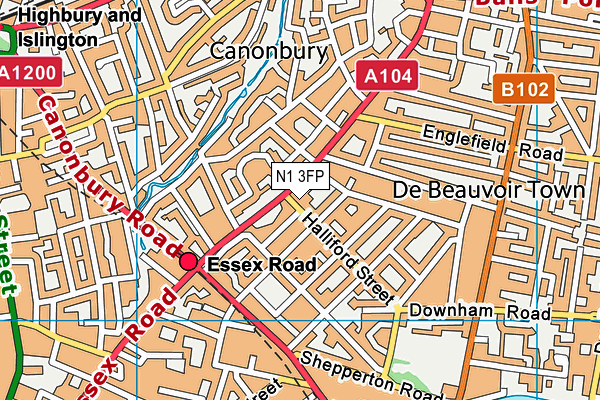N1 3FP map - OS VectorMap District (Ordnance Survey) N1 3FP map - OS VectorMap District (Ordnance Survey)