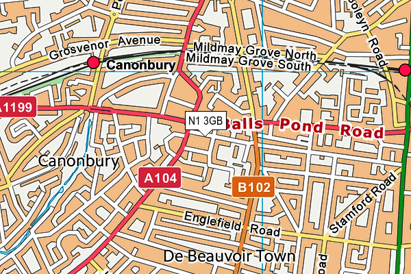 N1 3GB map - OS VectorMap District (Ordnance Survey) N1 3GB map - OS VectorMap District (Ordnance Survey)