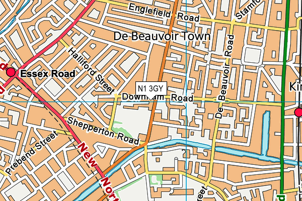 N1 3GY map - OS VectorMap District (Ordnance Survey) N1 3GY map - OS VectorMap District (Ordnance Survey)