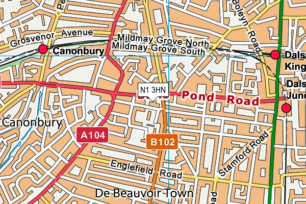 N1 3HN map - OS VectorMap District (Ordnance Survey) N1 3HN map - OS VectorMap District (Ordnance Survey)