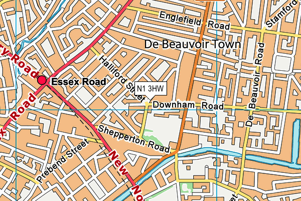 N1 3HW map - OS VectorMap District (Ordnance Survey) N1 3HW map - OS VectorMap District (Ordnance Survey)