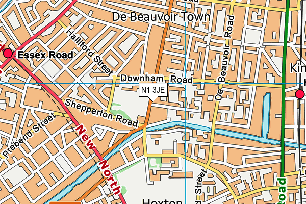 N1 3JE map - OS VectorMap District (Ordnance Survey)