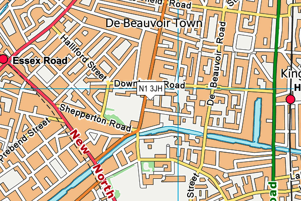 N1 3JH map - OS VectorMap District (Ordnance Survey) N1 3JH map - OS VectorMap District (Ordnance Survey)