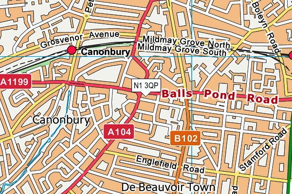 N1 3QP map - OS VectorMap District (Ordnance Survey) N1 3QP map - OS VectorMap District (Ordnance Survey)