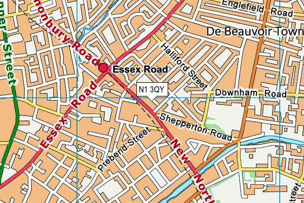 N1 3QY map - OS VectorMap District (Ordnance Survey) N1 3QY map - OS VectorMap District (Ordnance Survey)