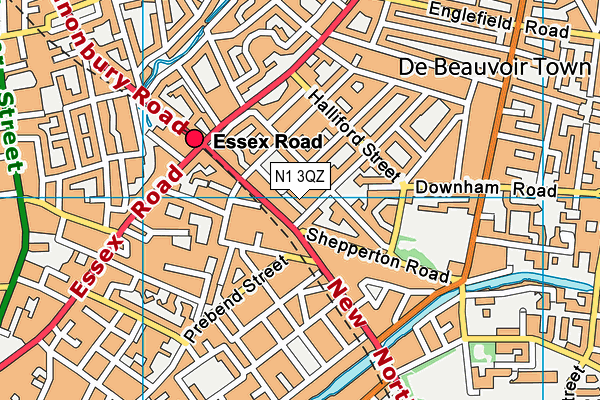 N1 3QZ map - OS VectorMap District (Ordnance Survey) N1 3QZ map - OS VectorMap District (Ordnance Survey)