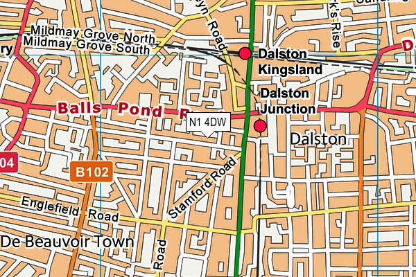 N1 4DW map - OS VectorMap District (Ordnance Survey) N1 4DW map - OS VectorMap District (Ordnance Survey)