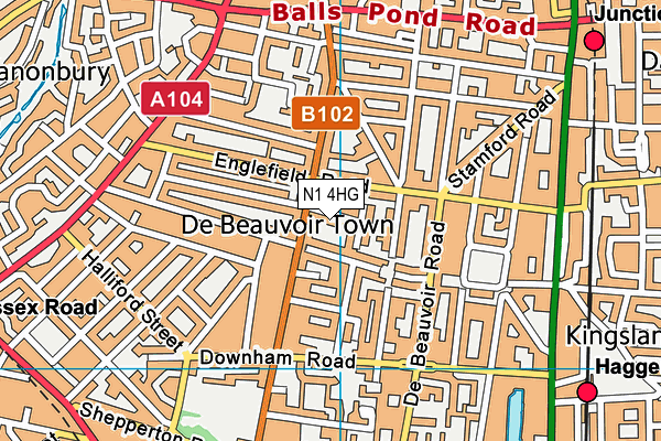 N1 4HG map - OS VectorMap District (Ordnance Survey) N1 4HG map - OS VectorMap District (Ordnance Survey)