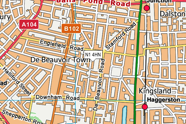 N1 4HN map - OS VectorMap District (Ordnance Survey) N1 4HN map - OS VectorMap District (Ordnance Survey)