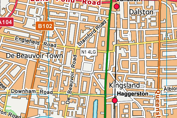 N1 4LG map - OS VectorMap District (Ordnance Survey) N1 4LG map - OS VectorMap District (Ordnance Survey)