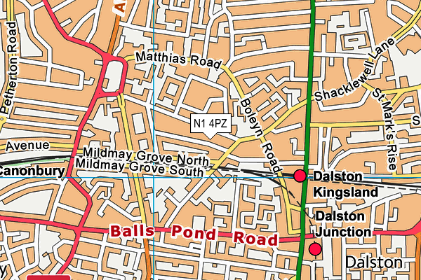 N1 4PZ map - OS VectorMap District (Ordnance Survey) N1 4PZ map - OS VectorMap District (Ordnance Survey)