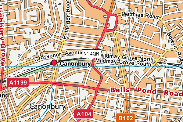 N1 4QR map - OS VectorMap District (Ordnance Survey) N1 4QR map - OS VectorMap District (Ordnance Survey)