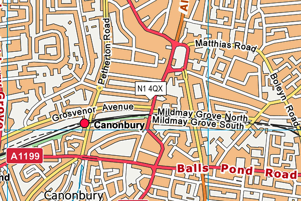 N1 4QX map - OS VectorMap District (Ordnance Survey) N1 4QX map - OS VectorMap District (Ordnance Survey)