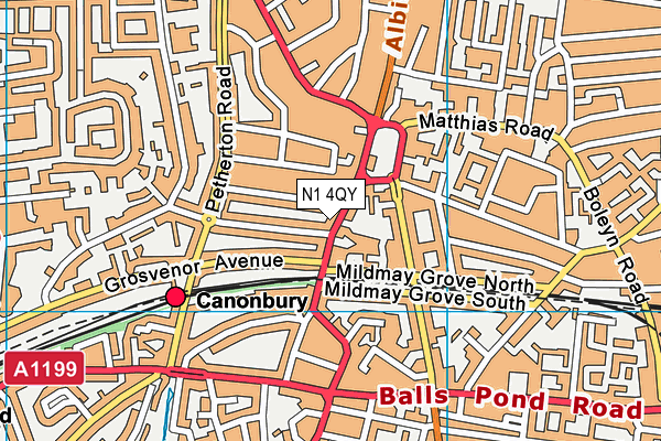N1 4QY map - OS VectorMap District (Ordnance Survey) N1 4QY map - OS VectorMap District (Ordnance Survey)