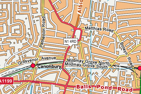 N1 4RD map - OS VectorMap District (Ordnance Survey) N1 4RD map - OS VectorMap District (Ordnance Survey)