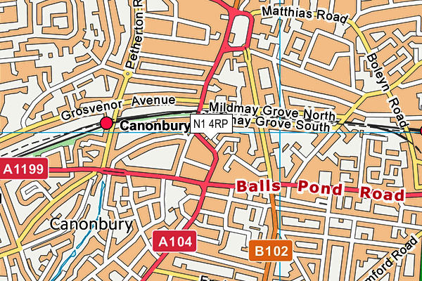 N1 4RP map - OS VectorMap District (Ordnance Survey) N1 4RP map - OS VectorMap District (Ordnance Survey)
