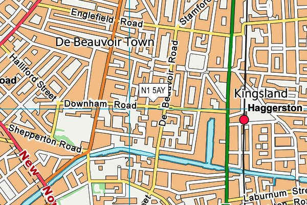 N1 5AY map - OS VectorMap District (Ordnance Survey)