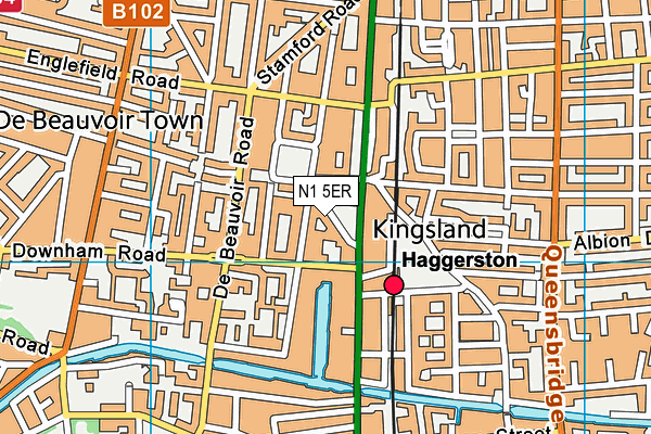 N1 5ER map - OS VectorMap District (Ordnance Survey) N1 5ER map - OS VectorMap District (Ordnance Survey)