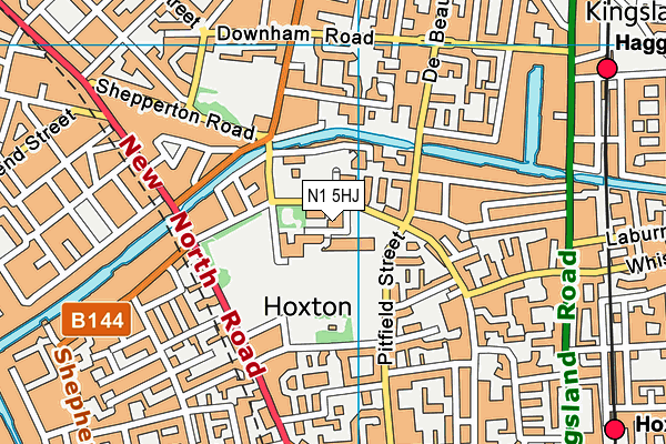 N1 5HJ map - OS VectorMap District (Ordnance Survey) N1 5HJ map - OS VectorMap District (Ordnance Survey)