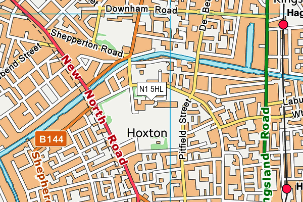 N1 5HL map - OS VectorMap District (Ordnance Survey)