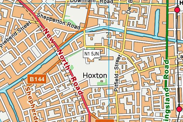 N1 5JN map - OS VectorMap District (Ordnance Survey)