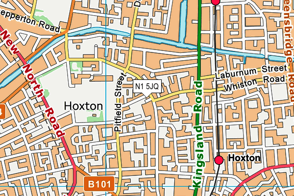 N1 5JQ map - OS VectorMap District (Ordnance Survey)