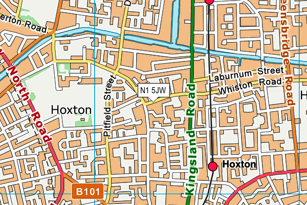 N1 5JW map - OS VectorMap District (Ordnance Survey) N1 5JW map - OS VectorMap District (Ordnance Survey)