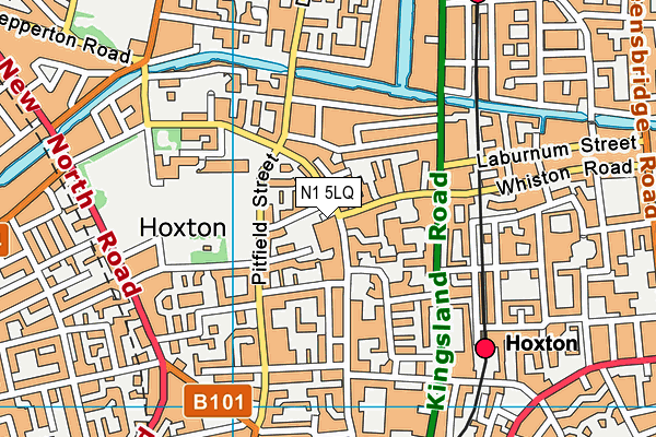 N1 5LQ map - OS VectorMap District (Ordnance Survey)