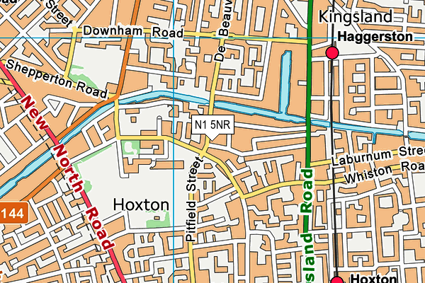 N1 5NR map - OS VectorMap District (Ordnance Survey)