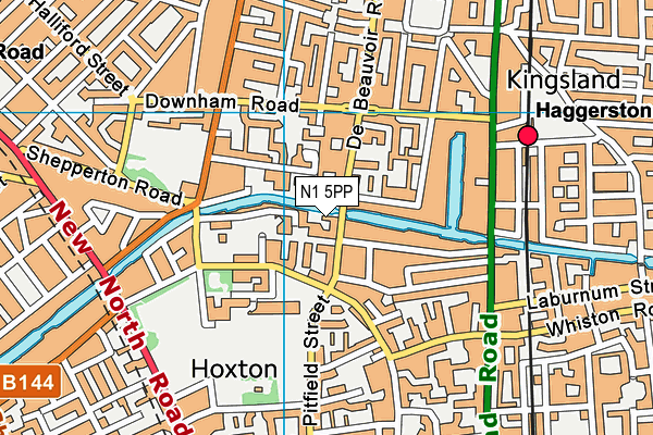 N1 5PP map - OS VectorMap District (Ordnance Survey)