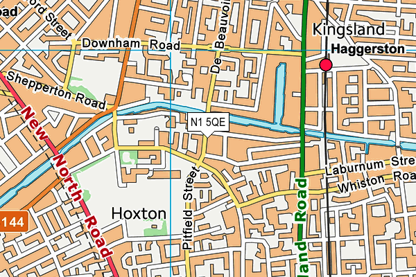 N1 5QE map - OS VectorMap District (Ordnance Survey)
