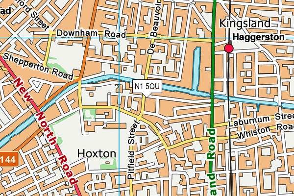 N1 5QU map - OS VectorMap District (Ordnance Survey)