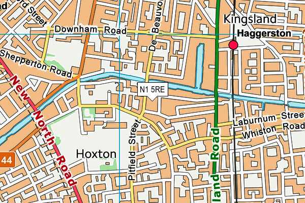 N1 5RE map - OS VectorMap District (Ordnance Survey) N1 5RE map - OS VectorMap District (Ordnance Survey)