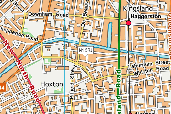N1 5RJ map - OS VectorMap District (Ordnance Survey) N1 5RJ map - OS VectorMap District (Ordnance Survey)