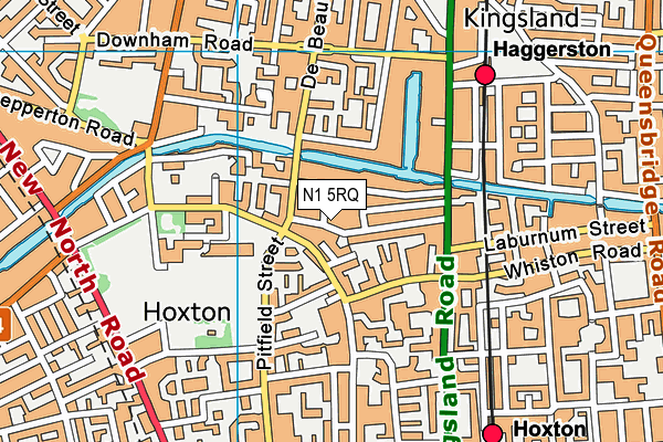 N1 5RQ map - OS VectorMap District (Ordnance Survey)