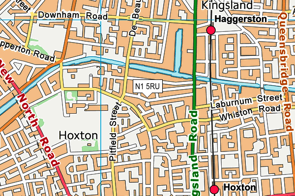 N1 5RU map - OS VectorMap District (Ordnance Survey) N1 5RU map - OS VectorMap District (Ordnance Survey)