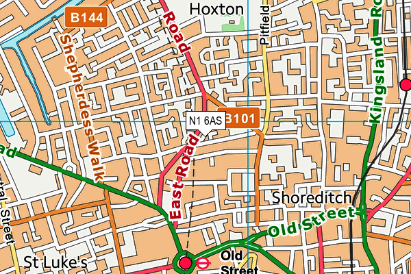 N1 6AS map - OS VectorMap District (Ordnance Survey) N1 6AS map - OS VectorMap District (Ordnance Survey)