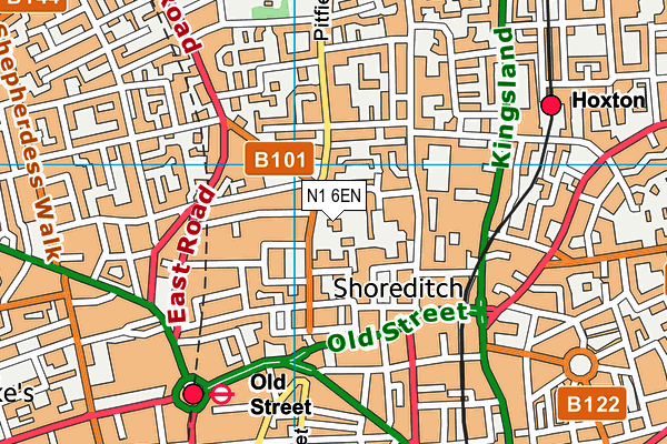 N1 6EN map - OS VectorMap District (Ordnance Survey)